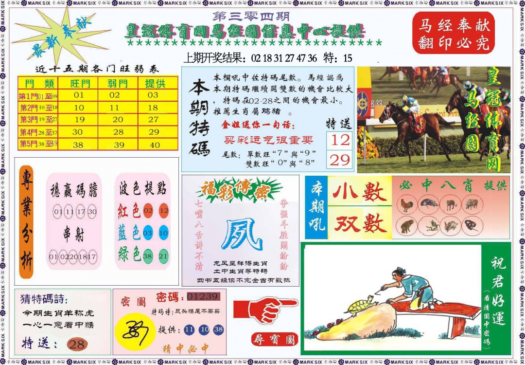 304期体育网马经图[图]