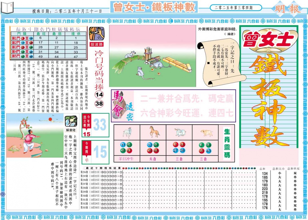 304期曾女士铁板神数A[图]