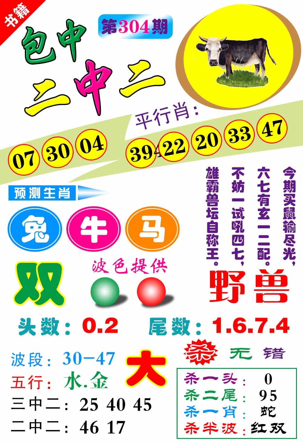 304期澳门预测生肖[图]