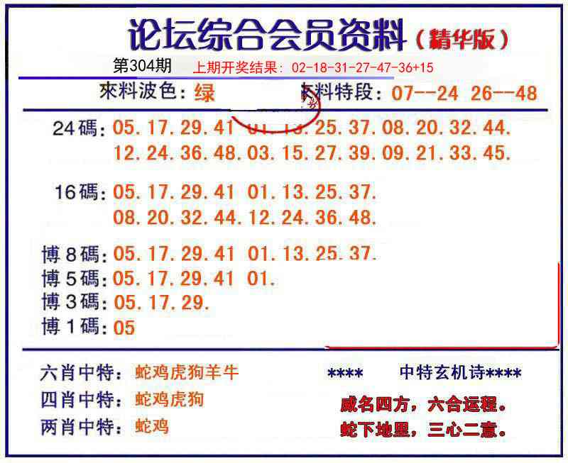 304期综合会员资料[图]