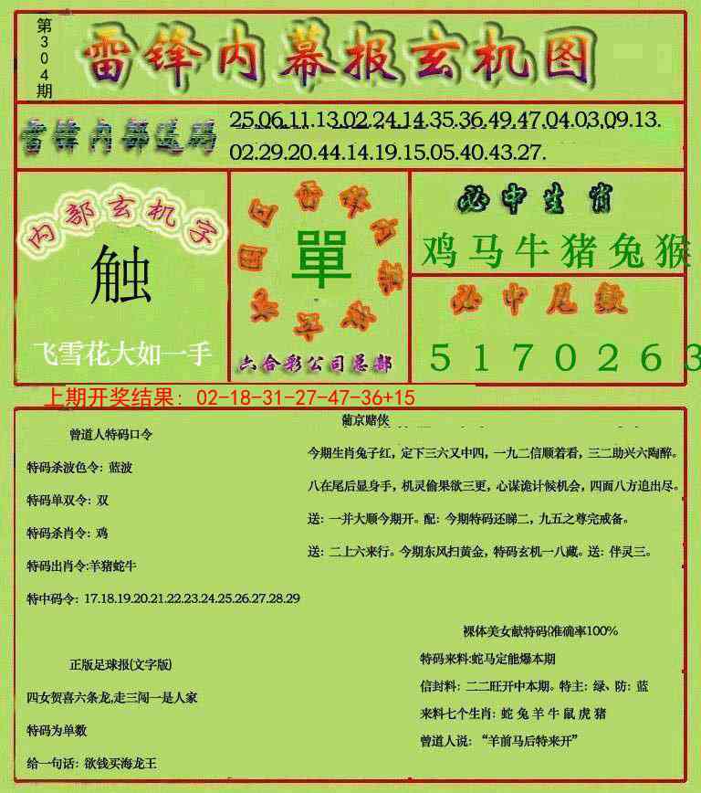 304期雷锋玄机报[图]