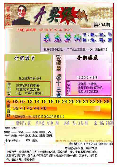 304期开奖爆料(新图推荐)[图]