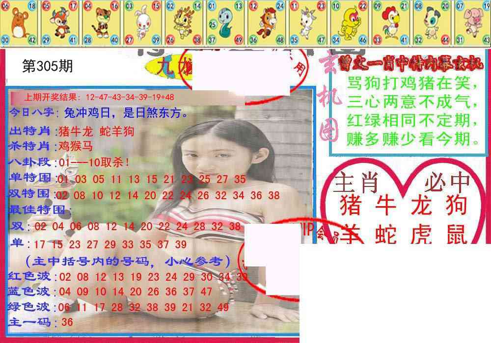 305期特码生肖图[图]