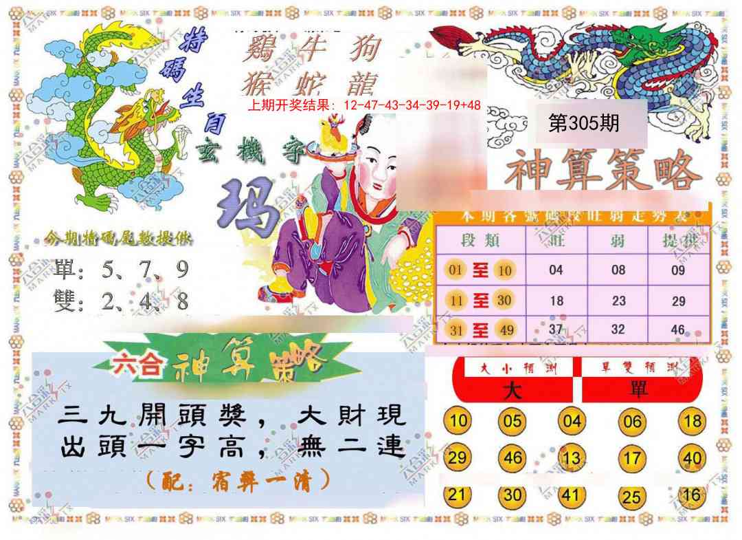 305期神算策略[图]