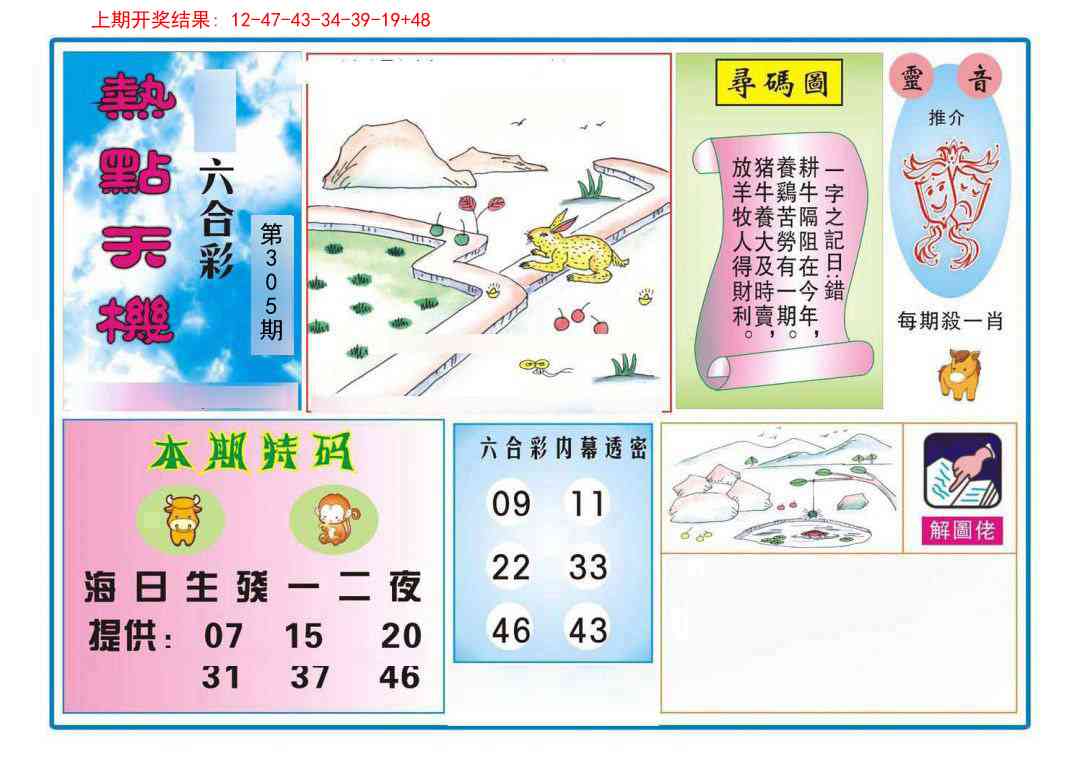 305期热点天机[图]