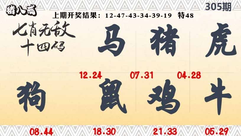305期七肖无敌14码[图]