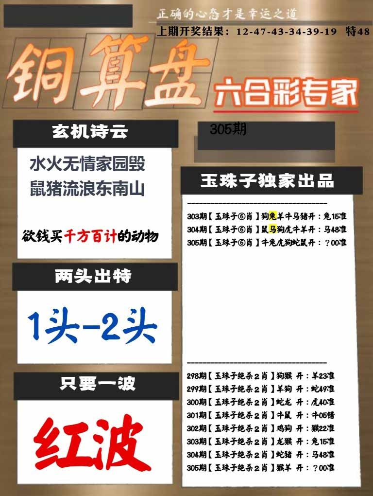 305期白小姐心水[图]