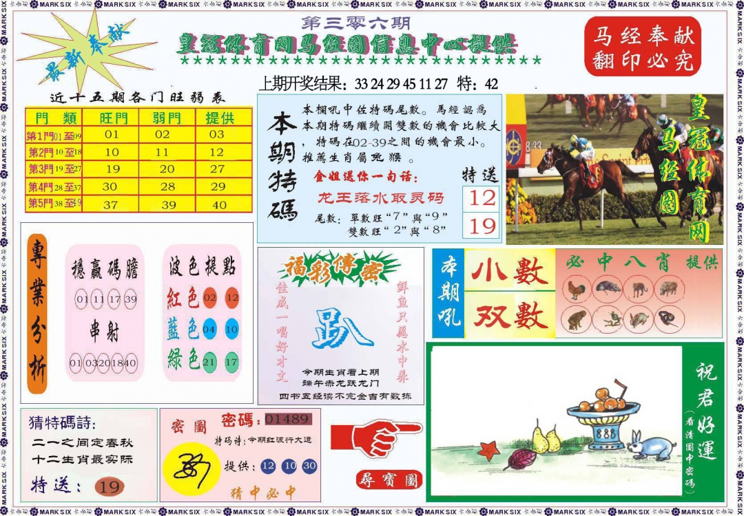 306期体育网马经图[图]