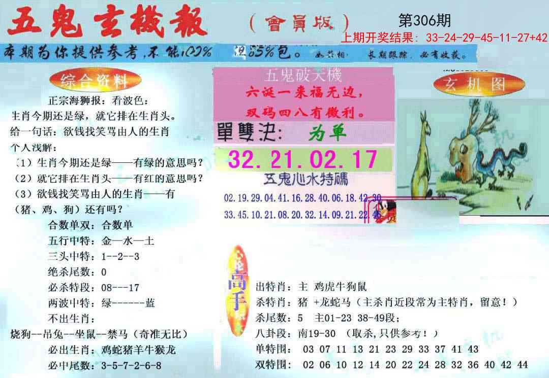 306期新五鬼玄机[图]