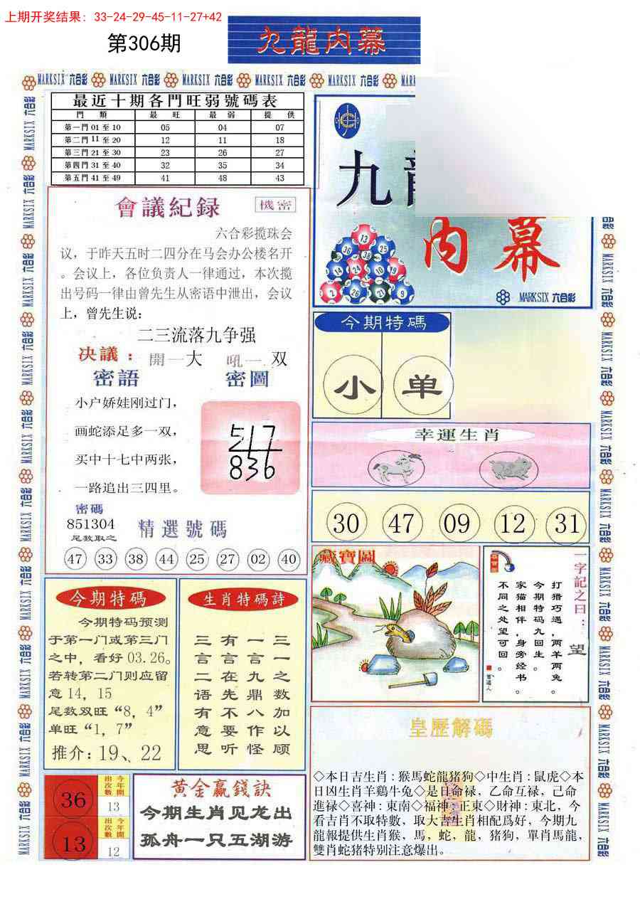 306期(新版)九龙内幕A[图]