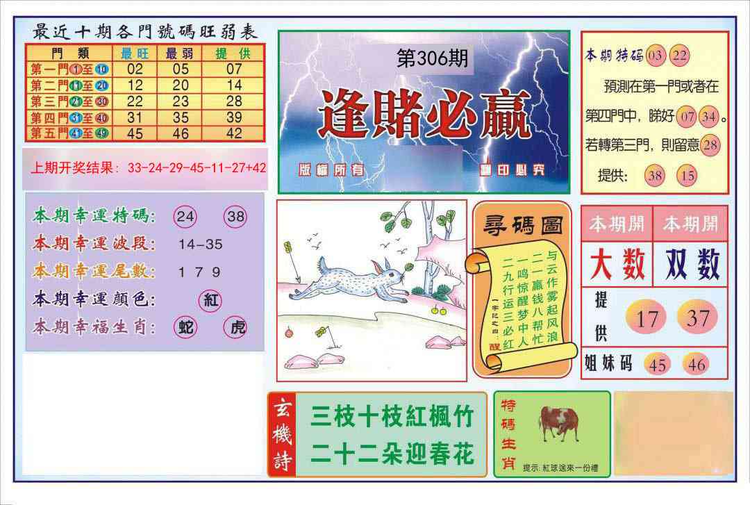 306期逢赌必羸[图]