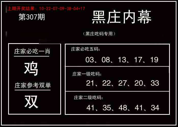 307期黑庄内幕[图]