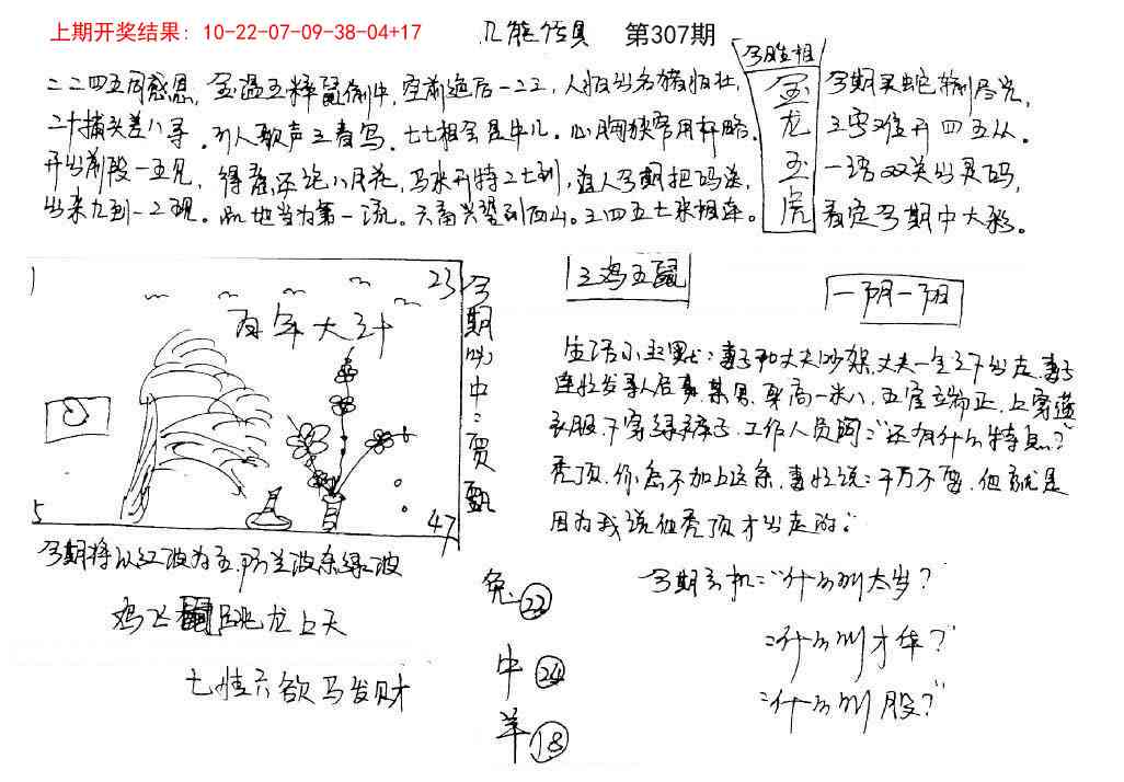 307期手写九龙内幕[图]