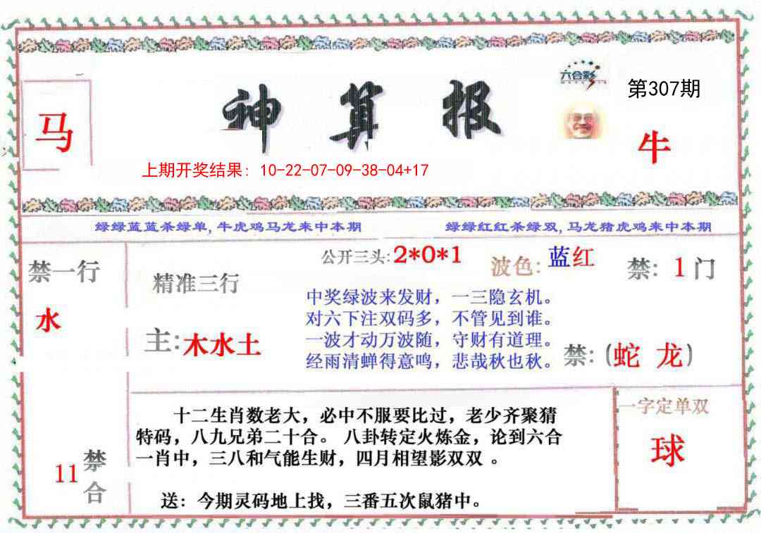 307期神算报[图]