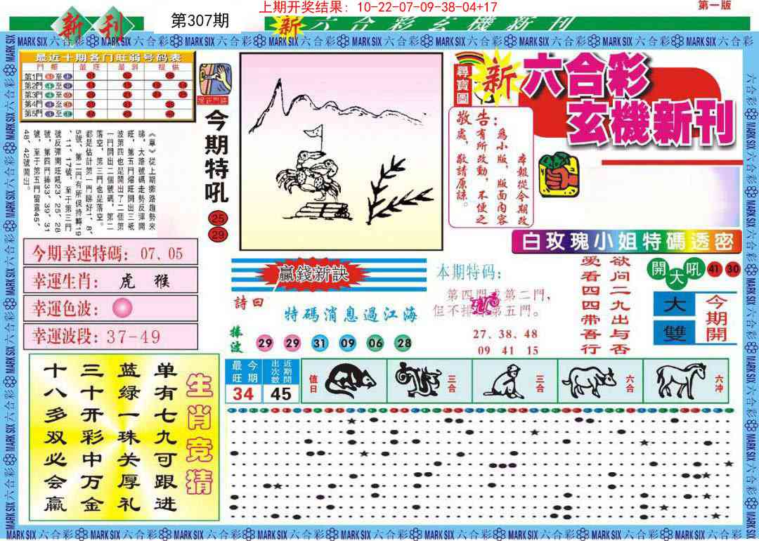 307期新六合彩特码新刊A[图]