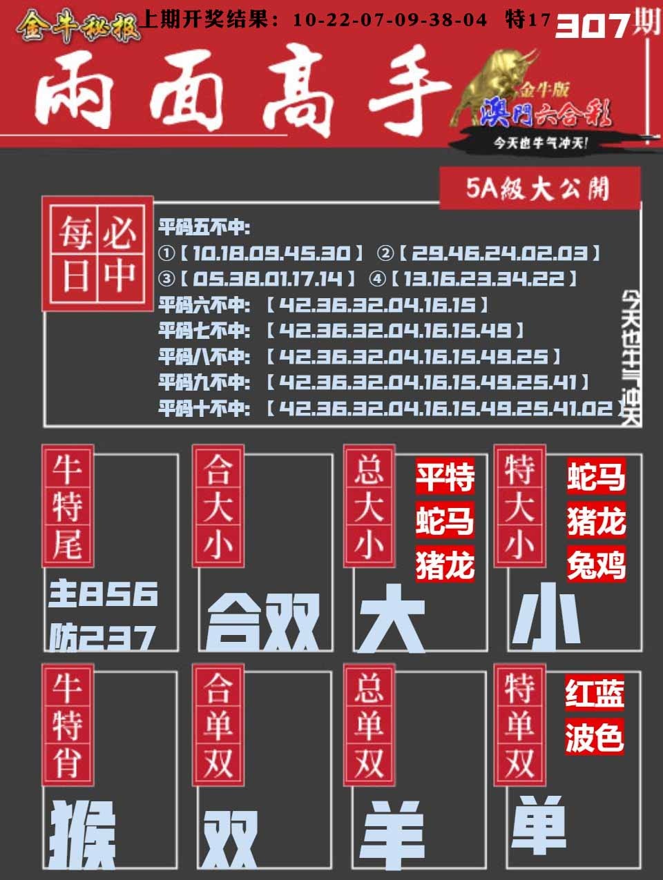 307期金牛两面高手[图]
