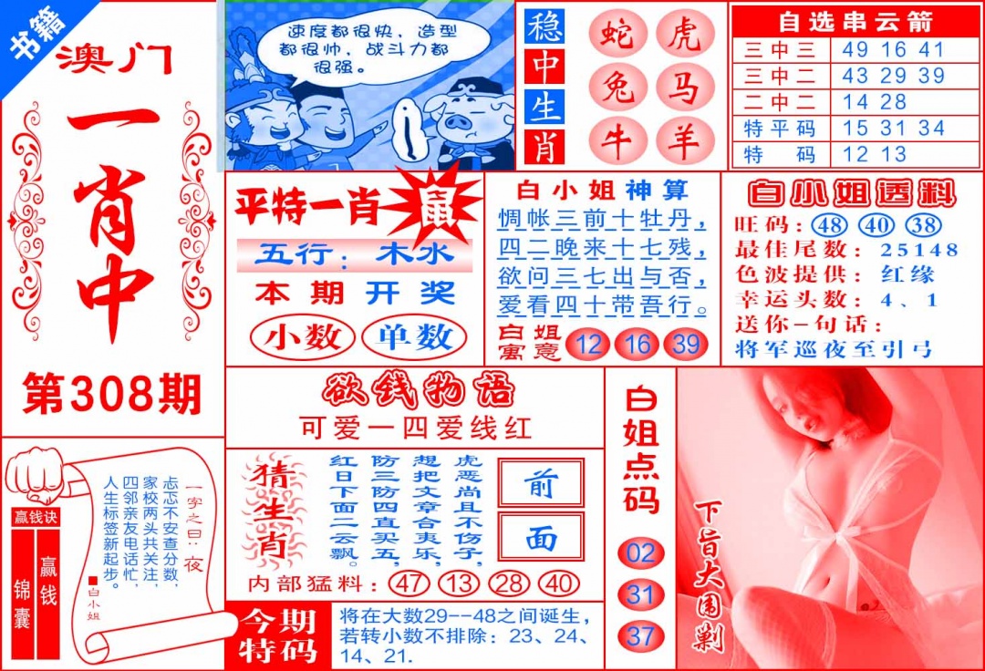 308期澳门锦囊宝典[图]