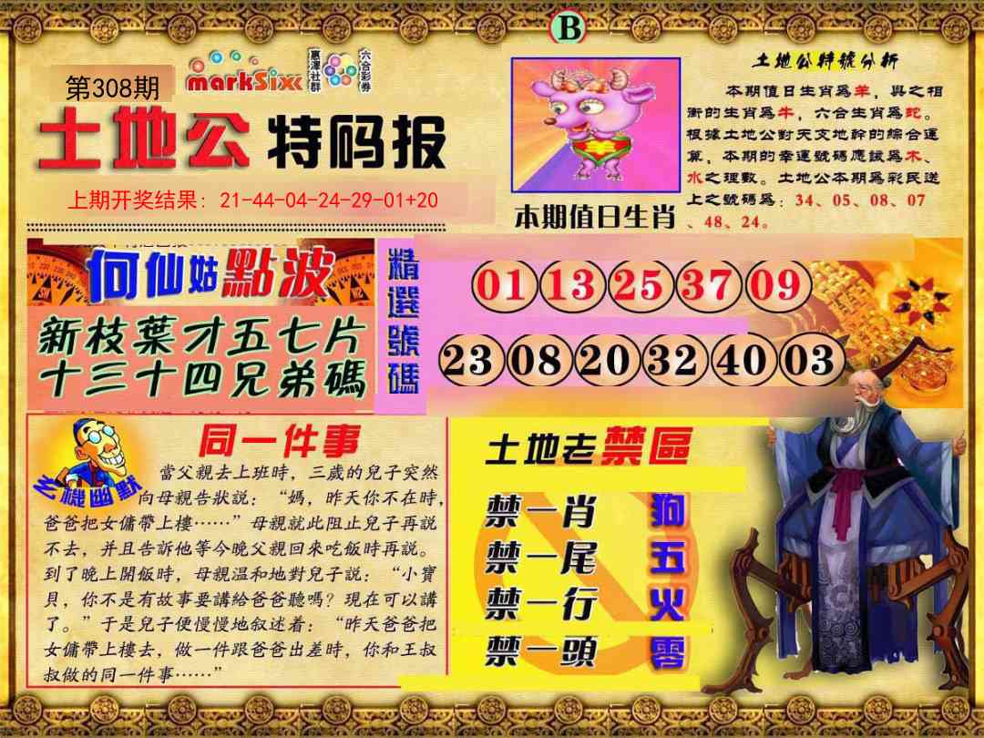 308期土地公特码报B[图]