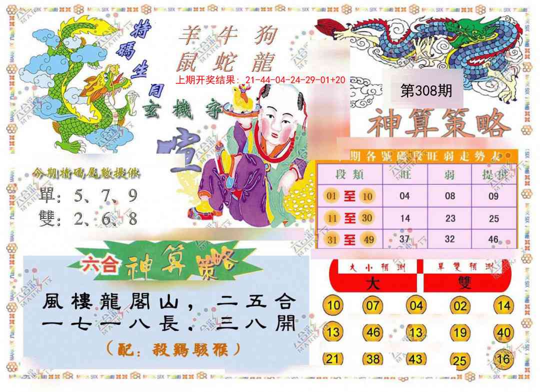 308期神算策略[图]