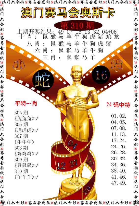 310期新奥斯卡[图]