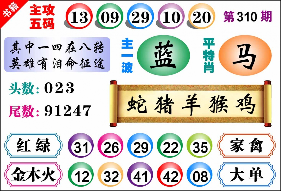 310期澳门主攻五码[图]