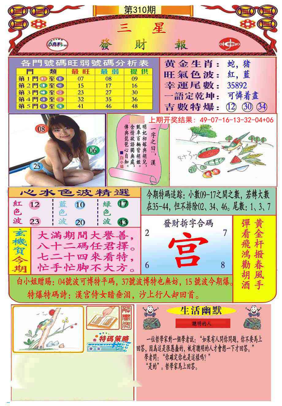 310期三星发财报(推荐)[图]