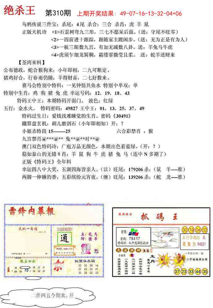 310期蓝天报(绝杀王)[图]