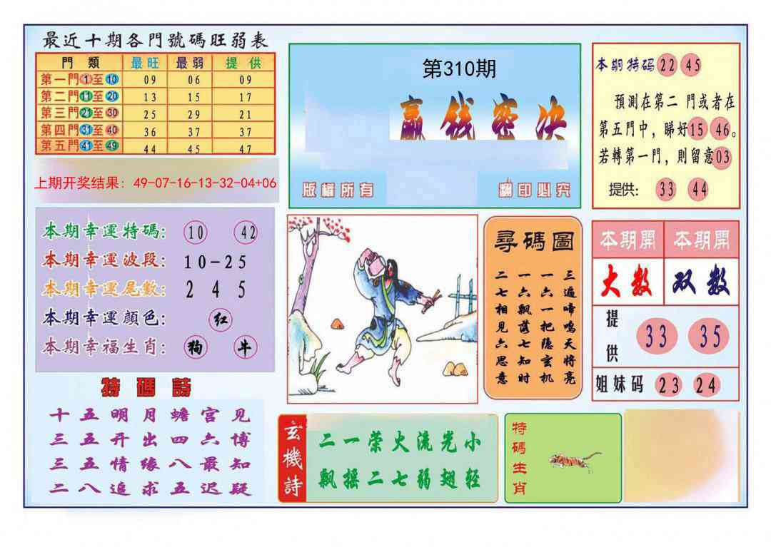 310期九龍赢钱密决(推荐)[图]