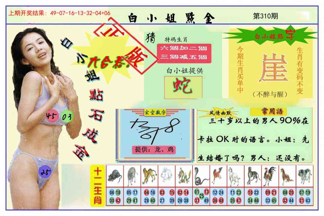 310期白小姐点金[图]