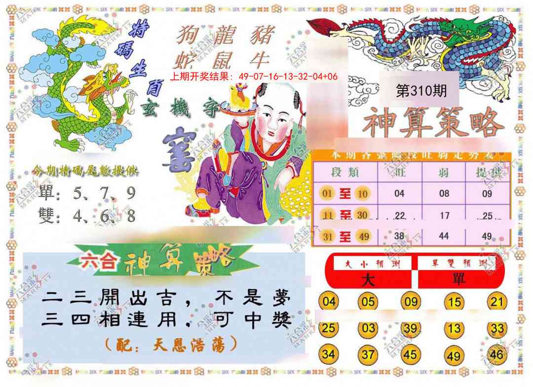 310期神算策略[图]