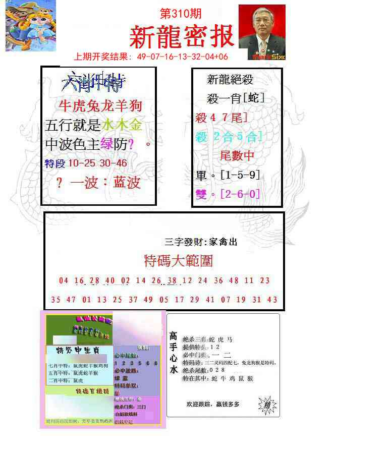 310期新龙密报[图]