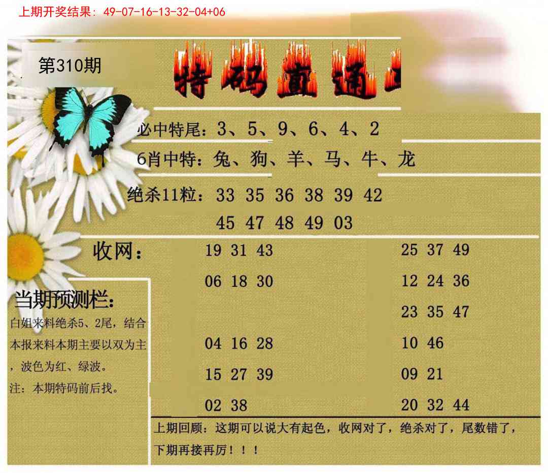 310期特码直通车[图]