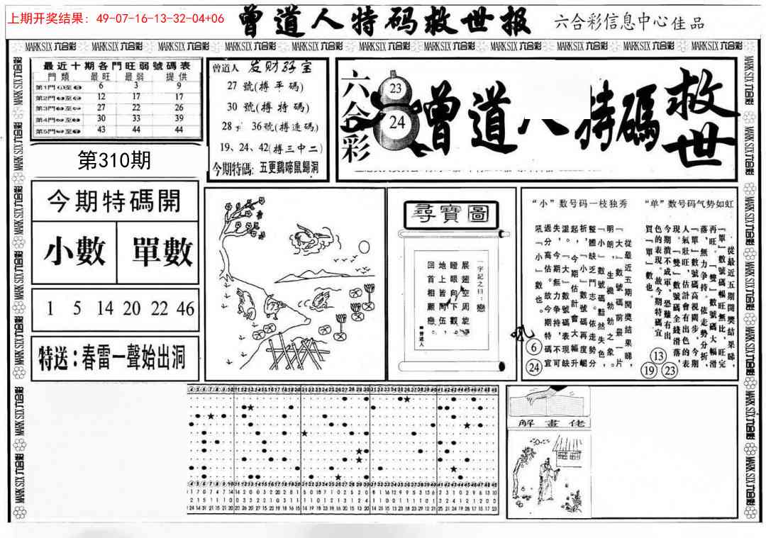 310期曾道人特码救世A[图]