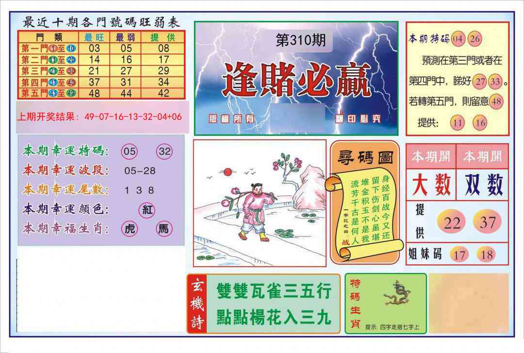 310期逢赌必羸[图]