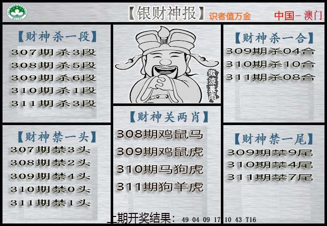 311期银财神[图]