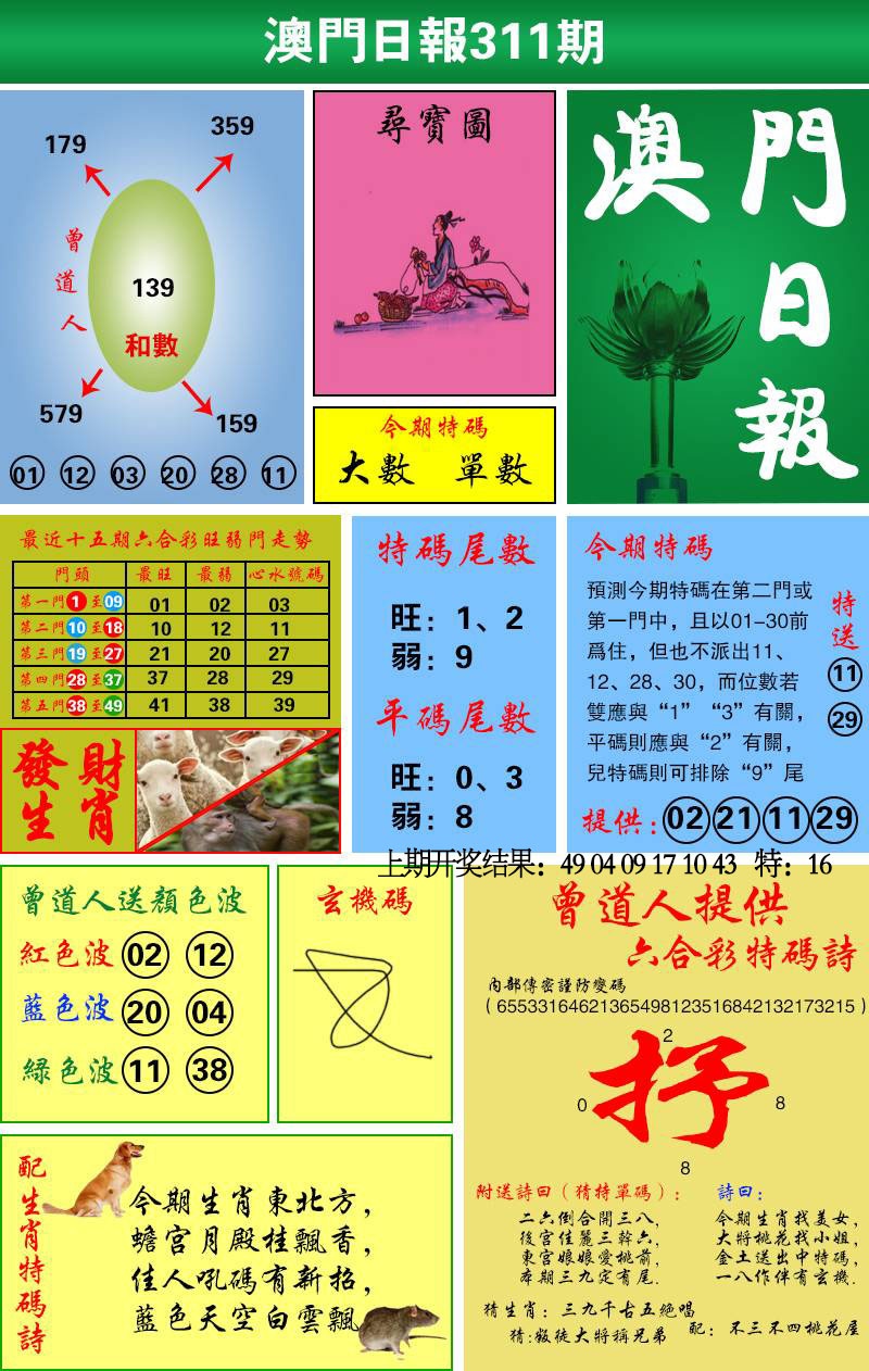 311期澳门日报[图]