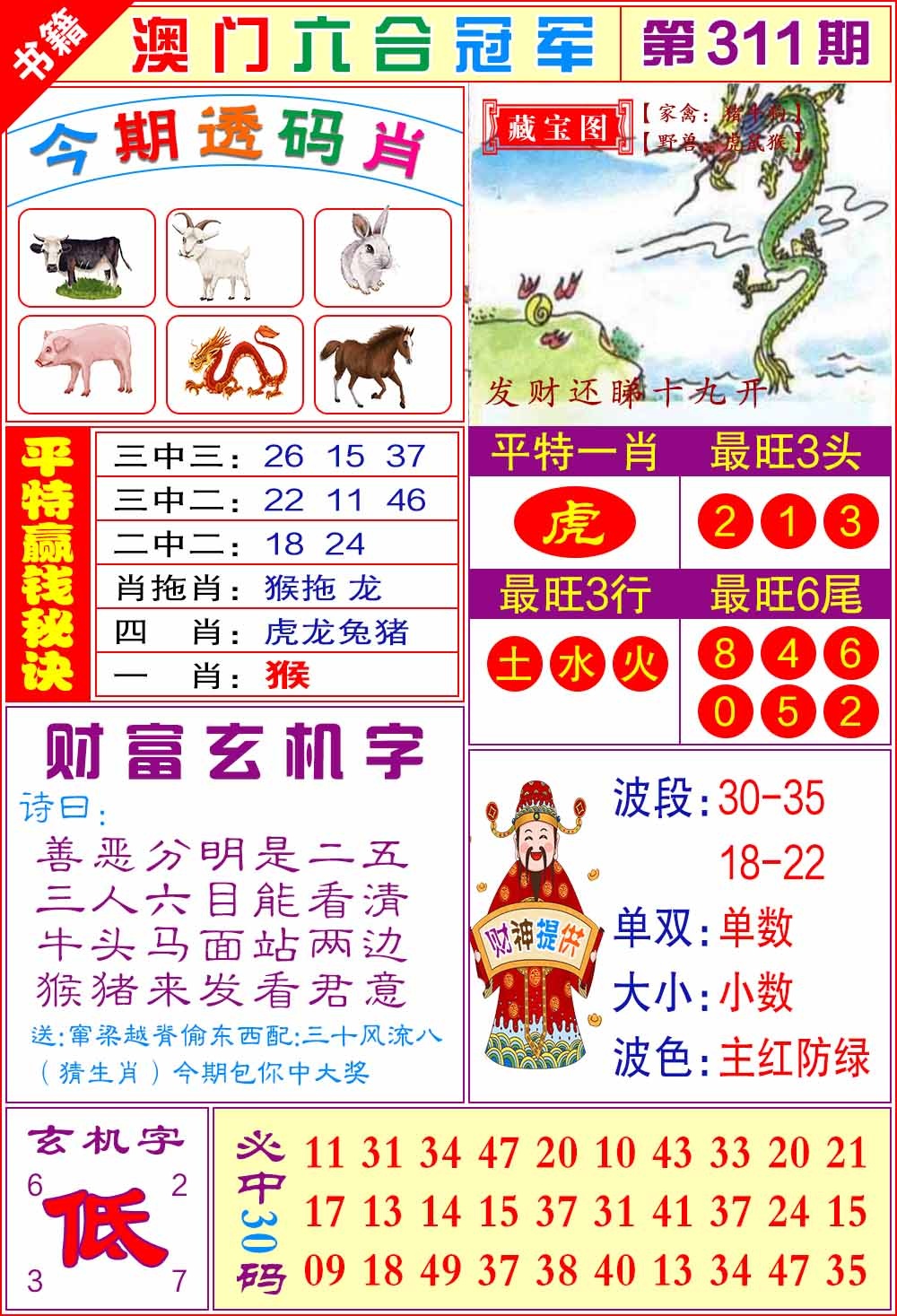 311期澳门六合冠军[图]