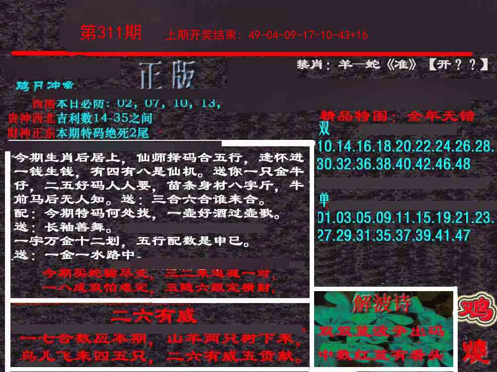 311期新港内幕[图]