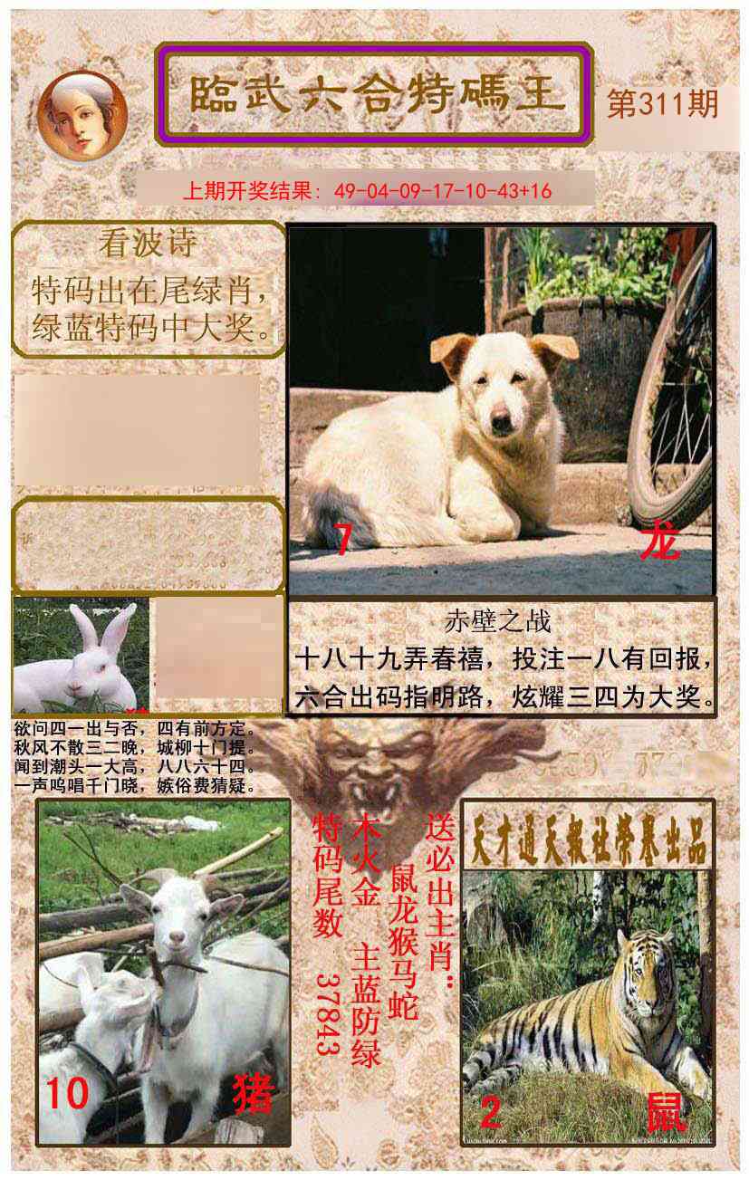 311期临武六合特码王[图]