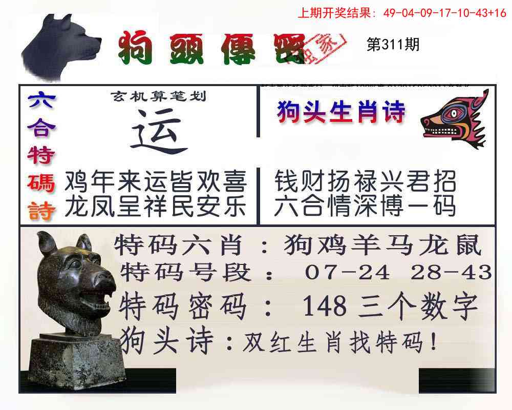 311期狗头传密[图]