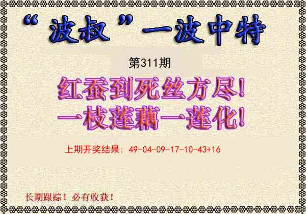 311期波叔一波中特[图]