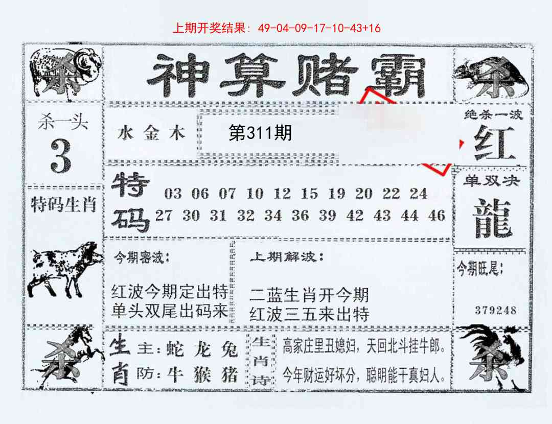 311期神算赌霸[图]