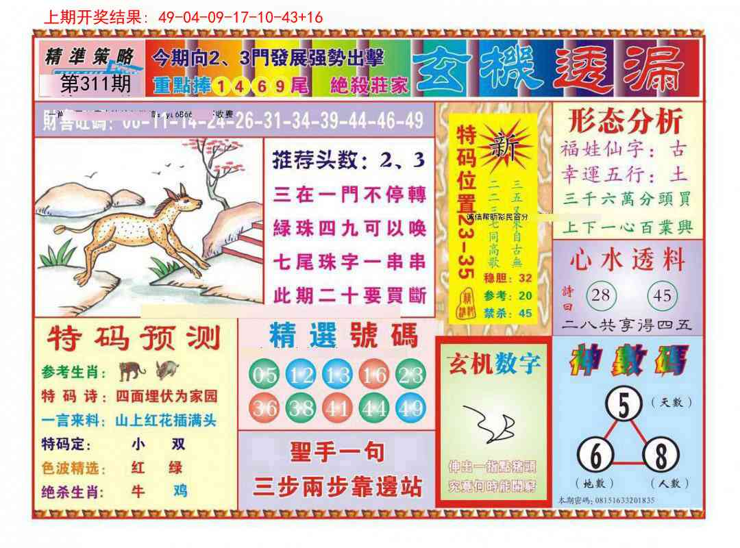 311期玄机透漏[图]