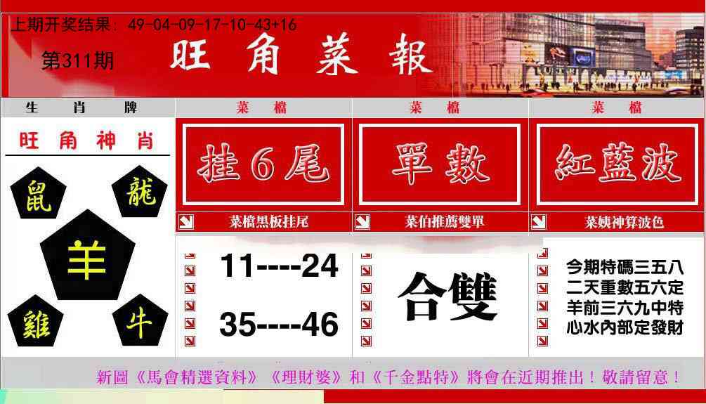 311期旺角菜报[图]