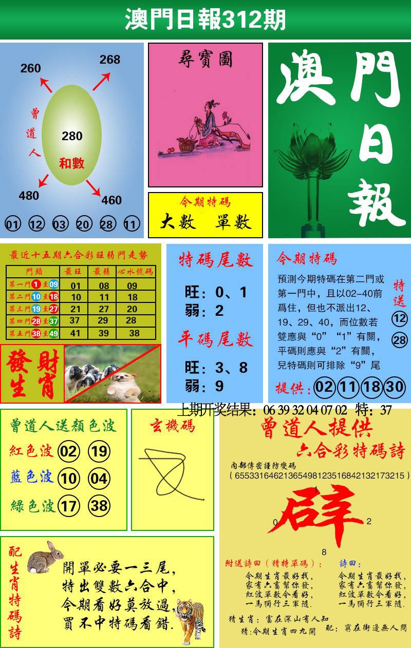 312期澳门日报[图]