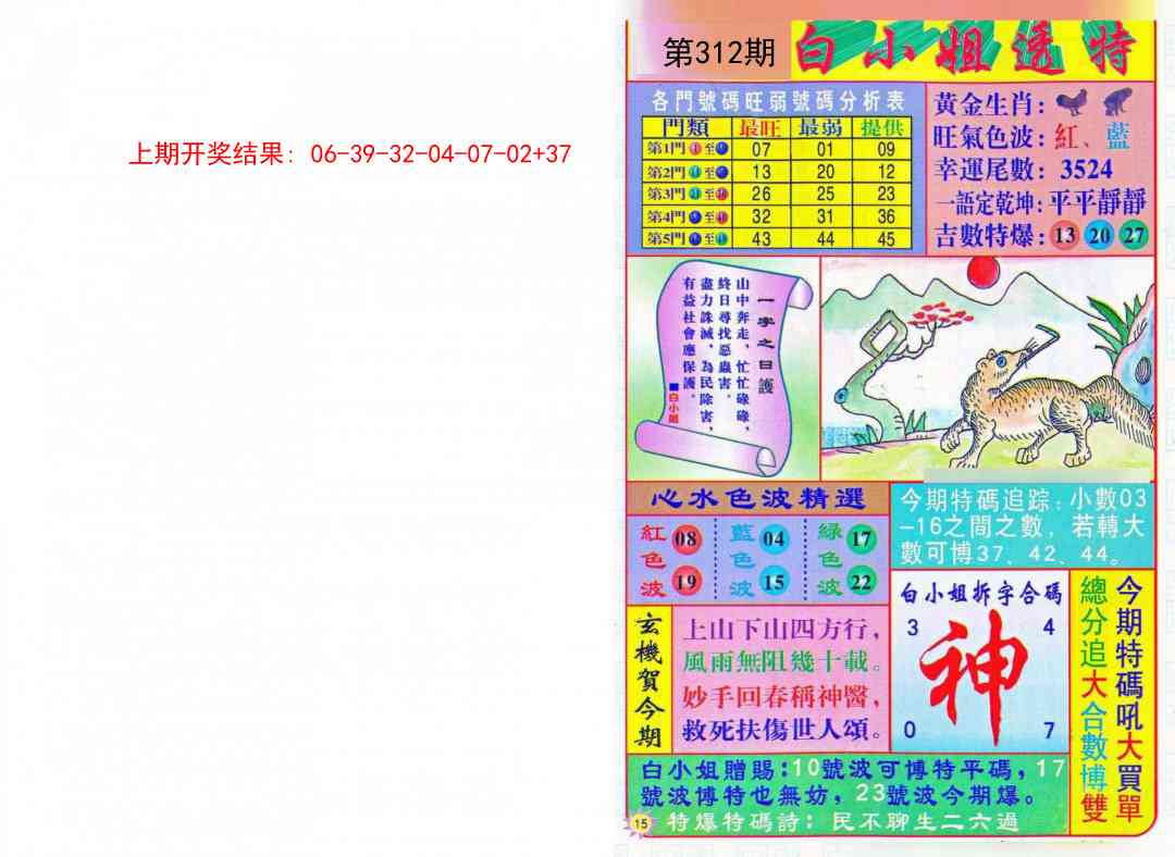 312期白小姐透特[图]