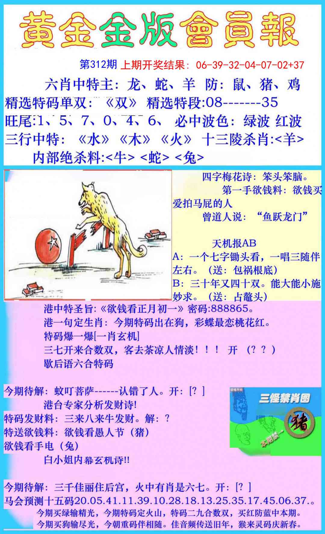 312期黄金金版会员报[图]