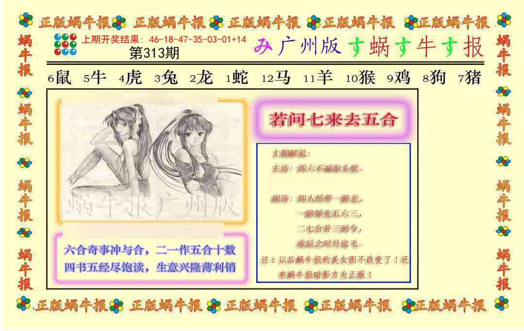 313期正版蜗牛报[图]