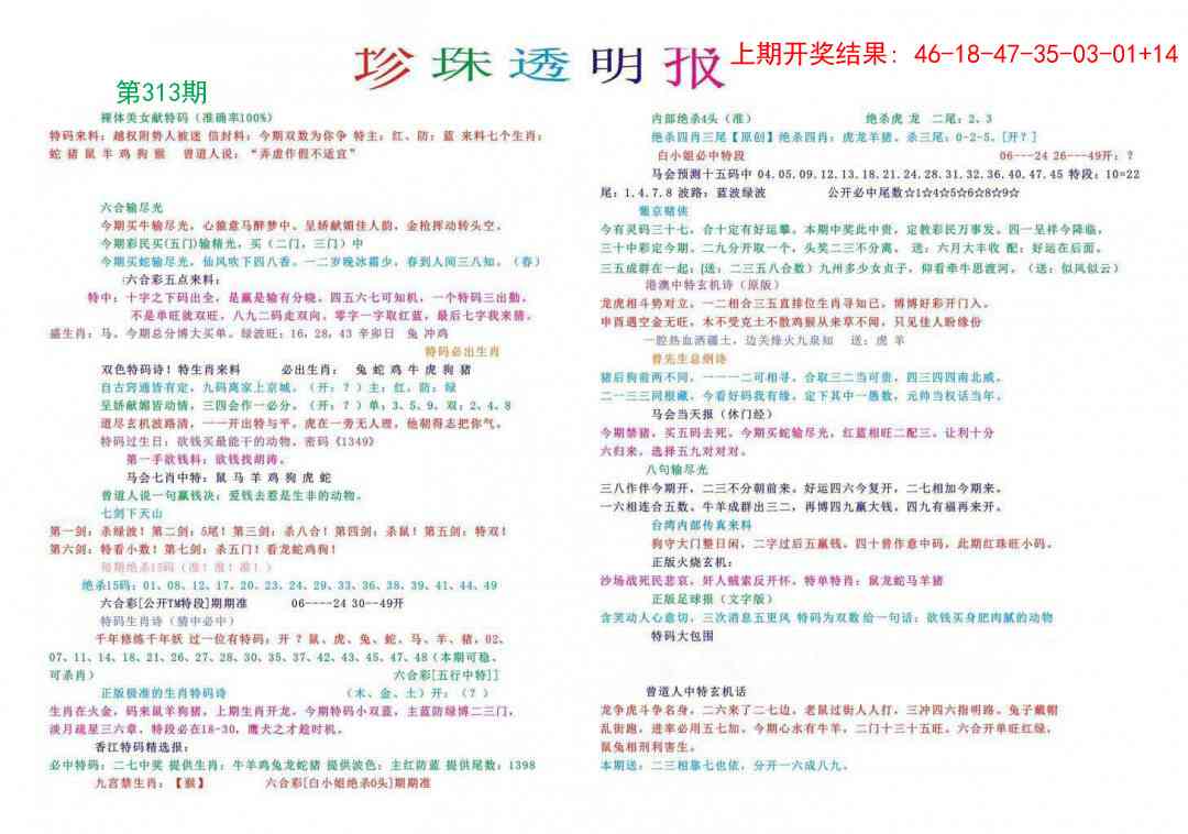 313期珍珠透明报[图]