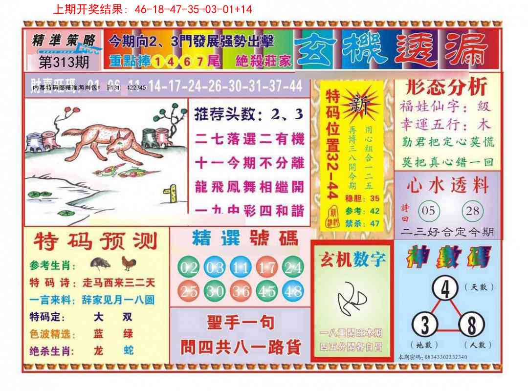 313期玄机透漏[图]